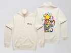 Half- zip hoodie ecru Ecru