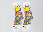 Jacquard sokken wit White 