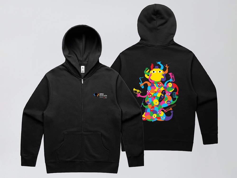 Zip Hoodie zwart Black