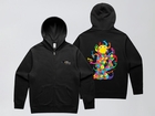 Zip Hoodie zwart Black